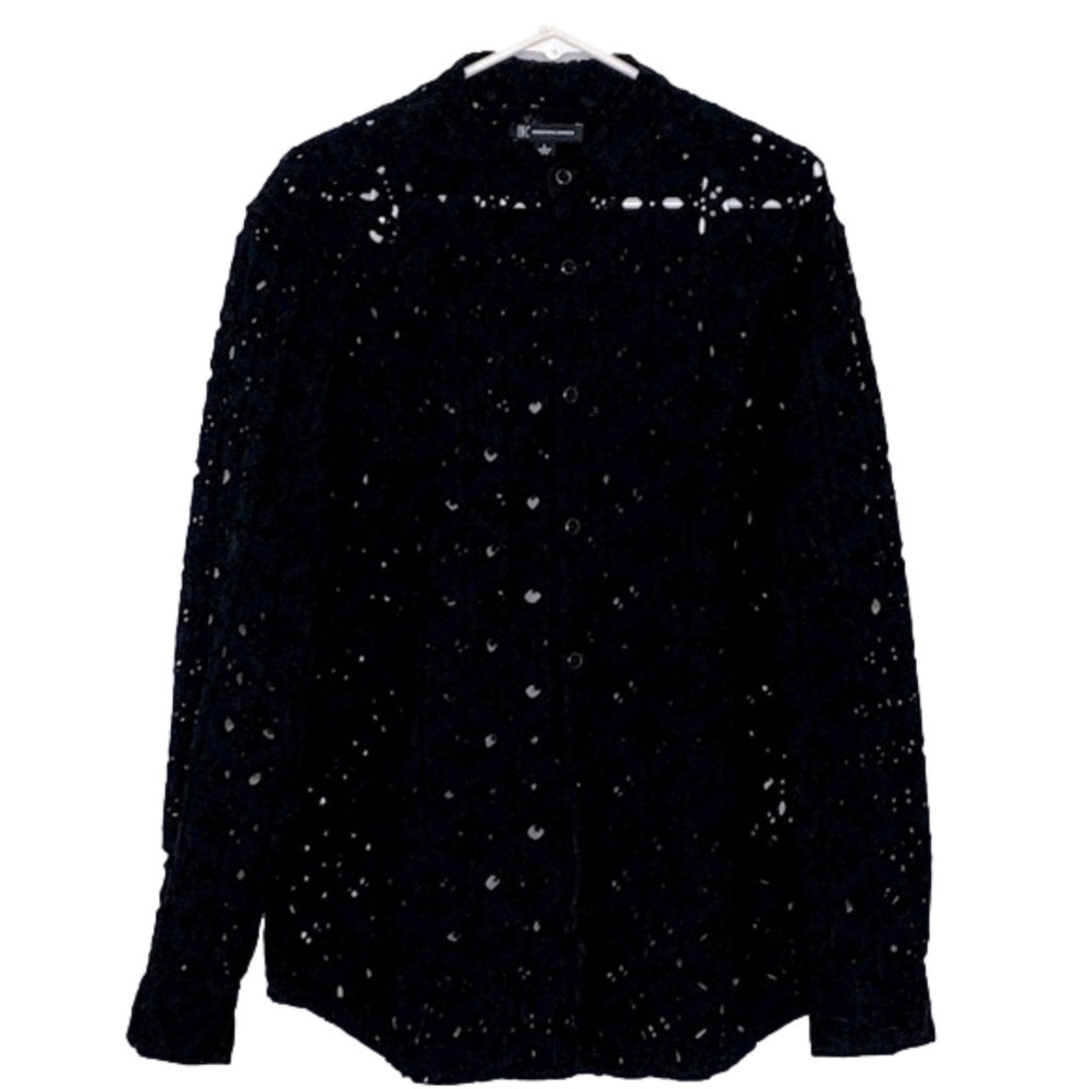 INC Beach Cover Up, Size L, Black Eyelet